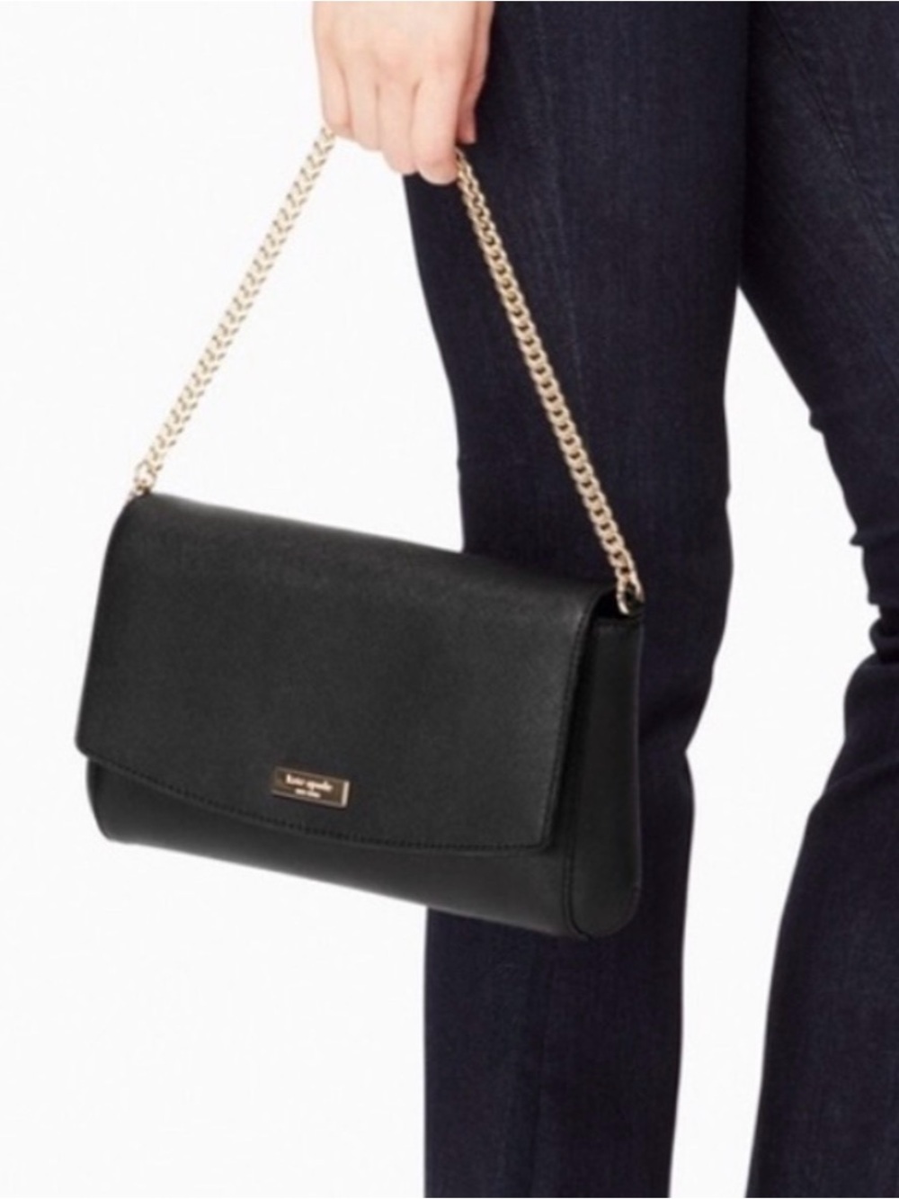 Kate Spade Black & Gold Shoulder Bag Purse